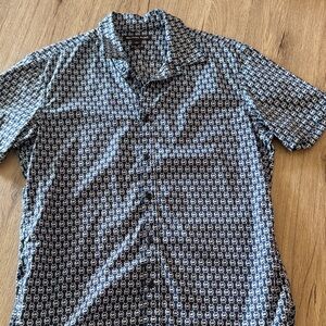 MICHAEL Michael Kors Blue Patterned Casual Shirt